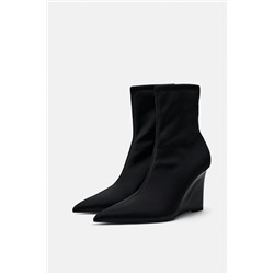STRETCH WEDGE ANKLE BOOTS